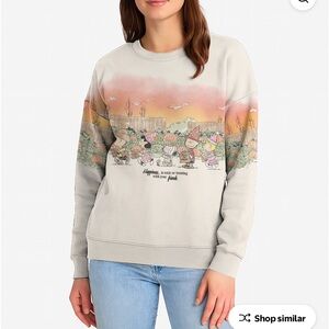 Peanuts Charlie Brown Halloween Cream and Orange Cozy Vintage Graphic Sweatshirt